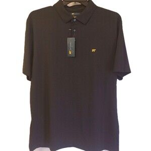 Jack Nicklaus Golden Bear Black Polo Golf Shirt Men's Lg Moisture Wicking UPF 40